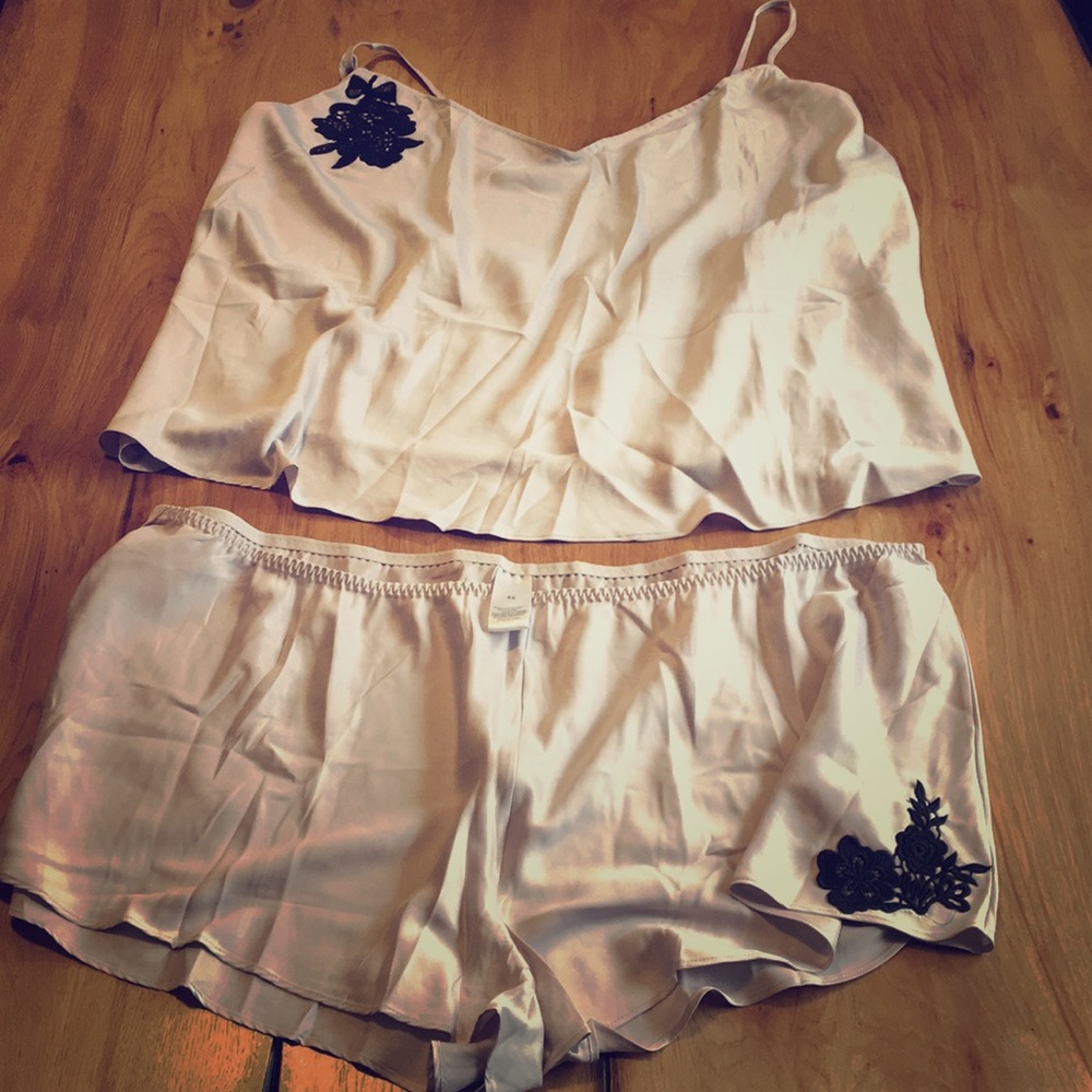 Adore Me lavender camisole and shorts pajama set